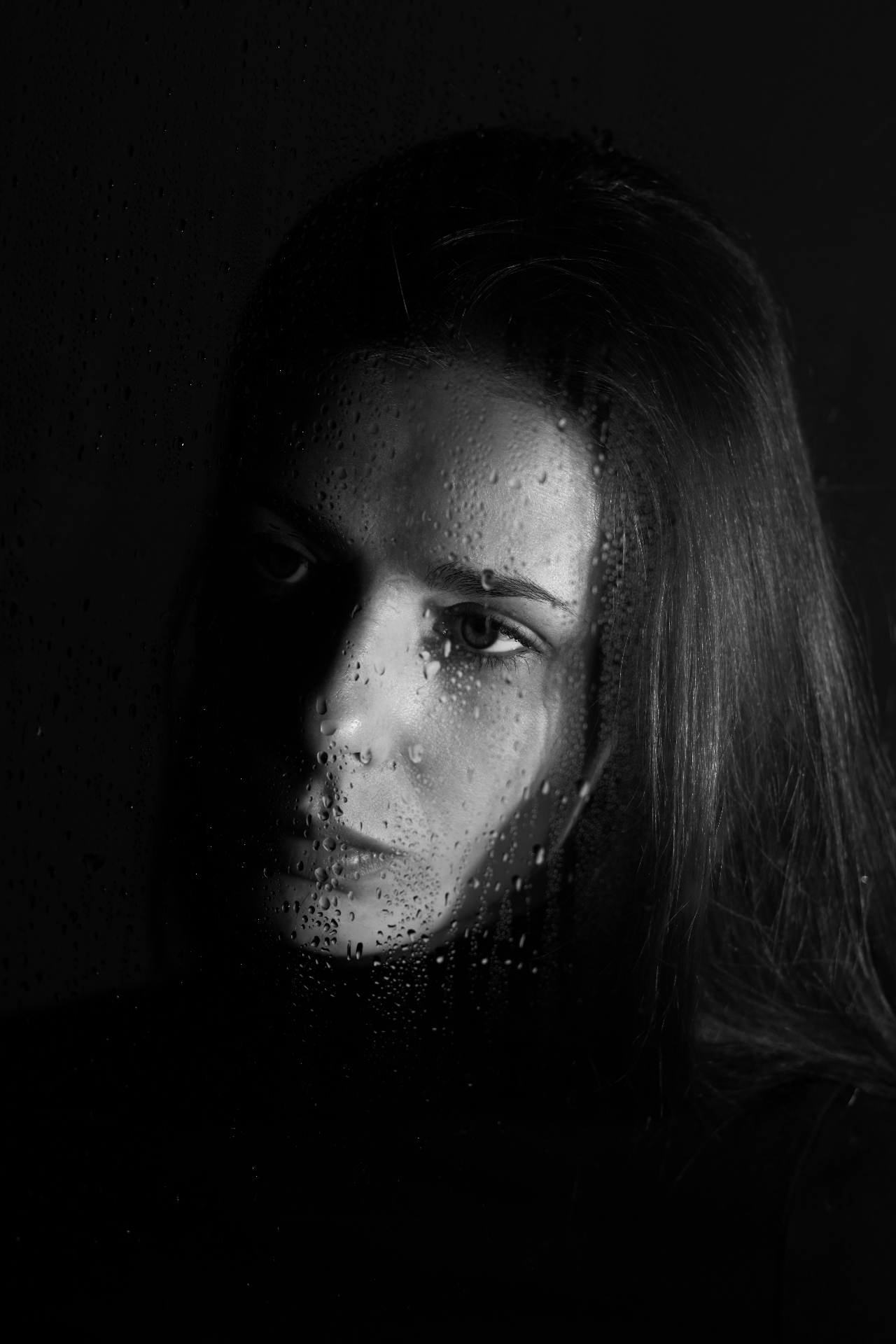 Rain portrait