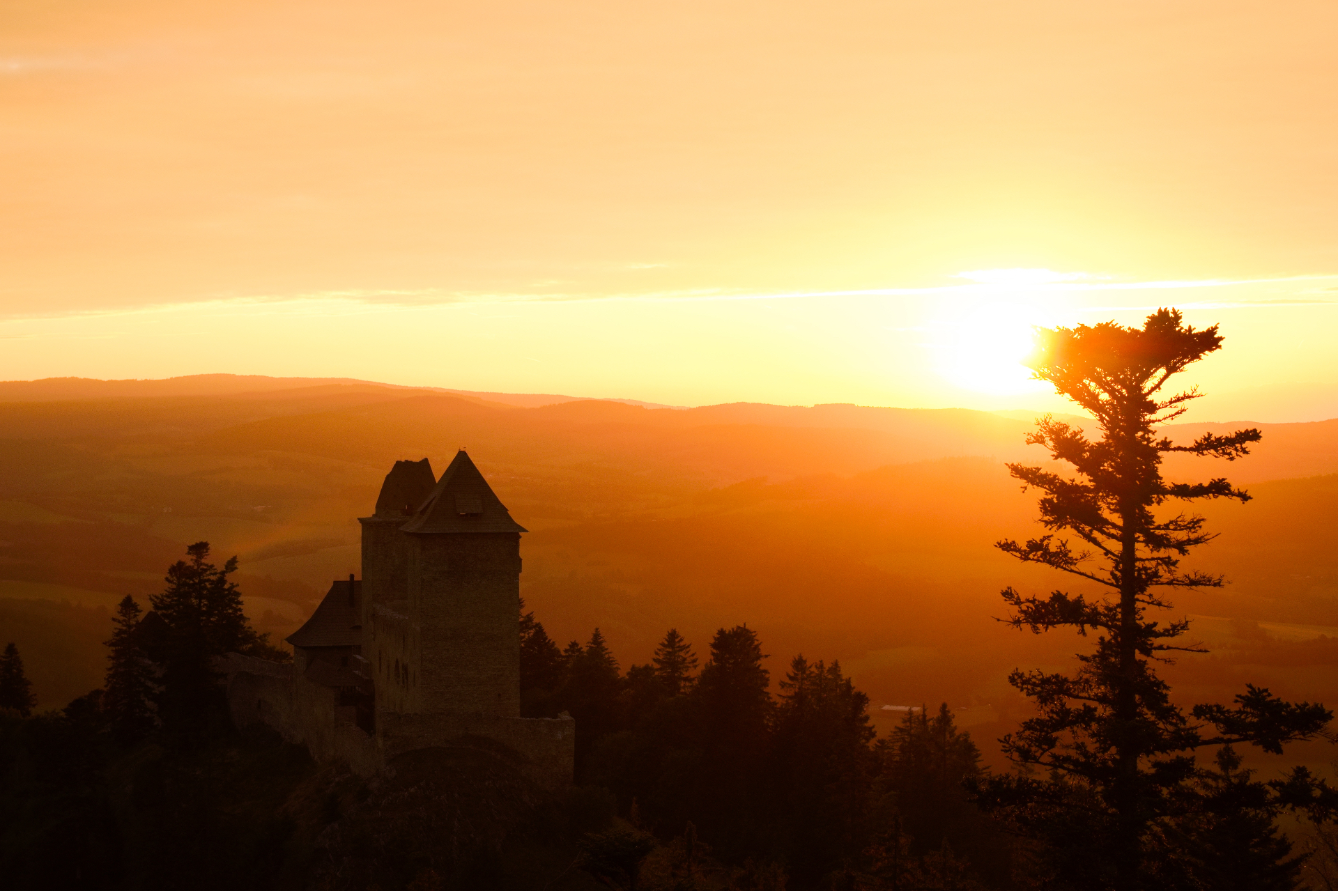 Golden hour castle